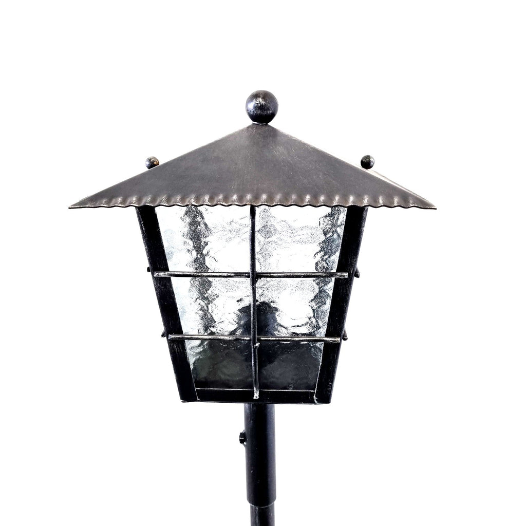 8554 Lanterna a palo in ferro battuto - Lanterna da terra