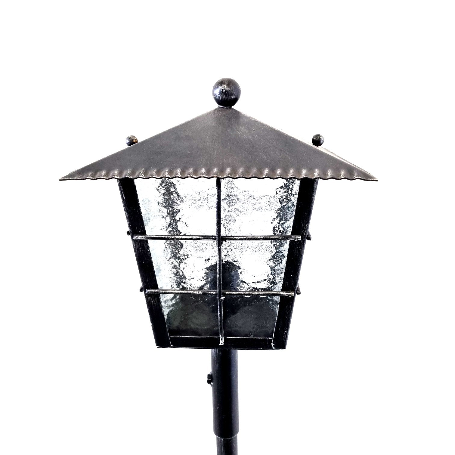 8554 Lanterna a palo in ferro battuto - Lanterna da terra