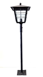 8563 Lanterna a palo in ferro battuto - Lanterna da terra