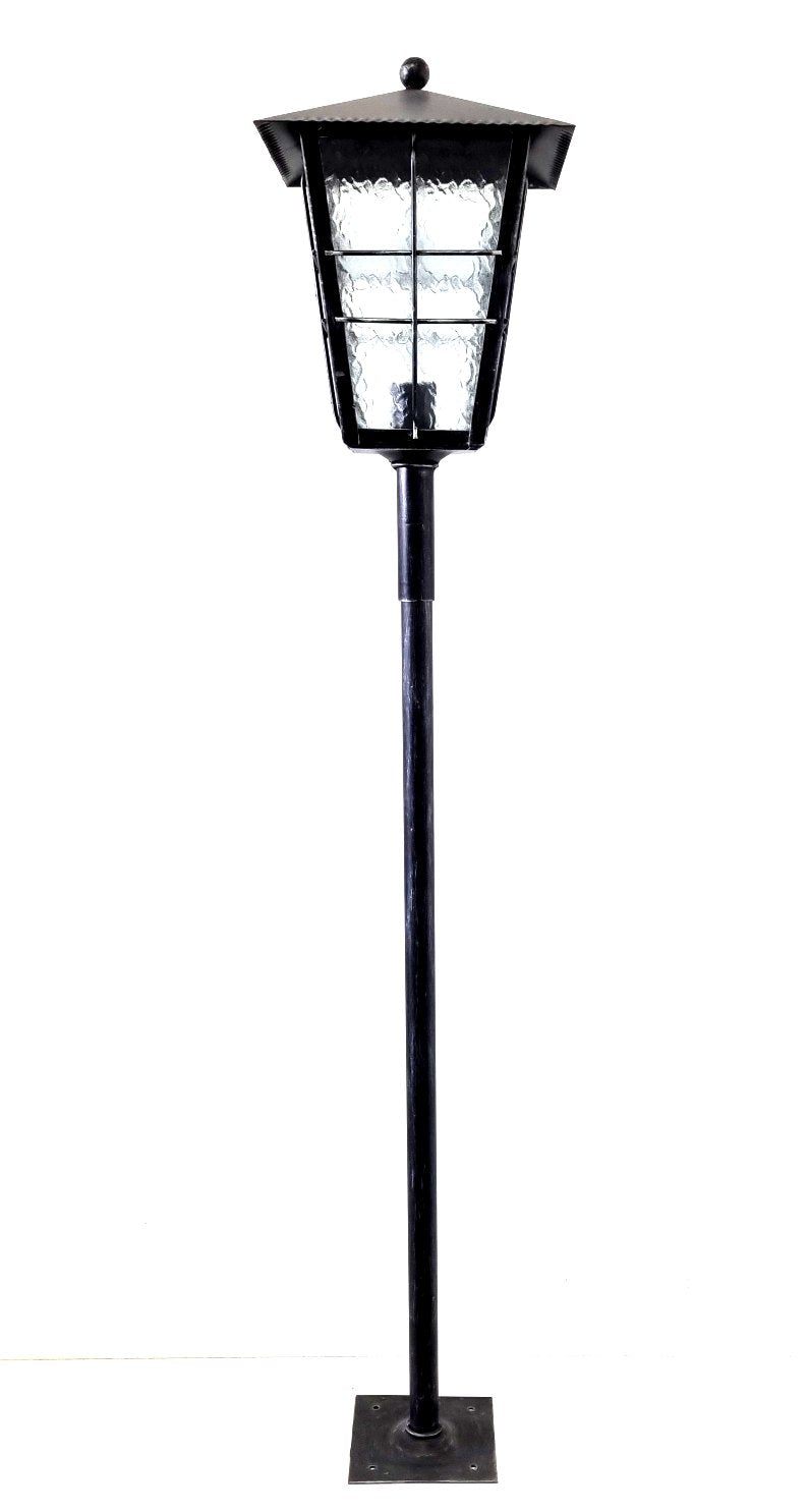8564 Lanterna a palo in ferro battuto - Lanterna da terra