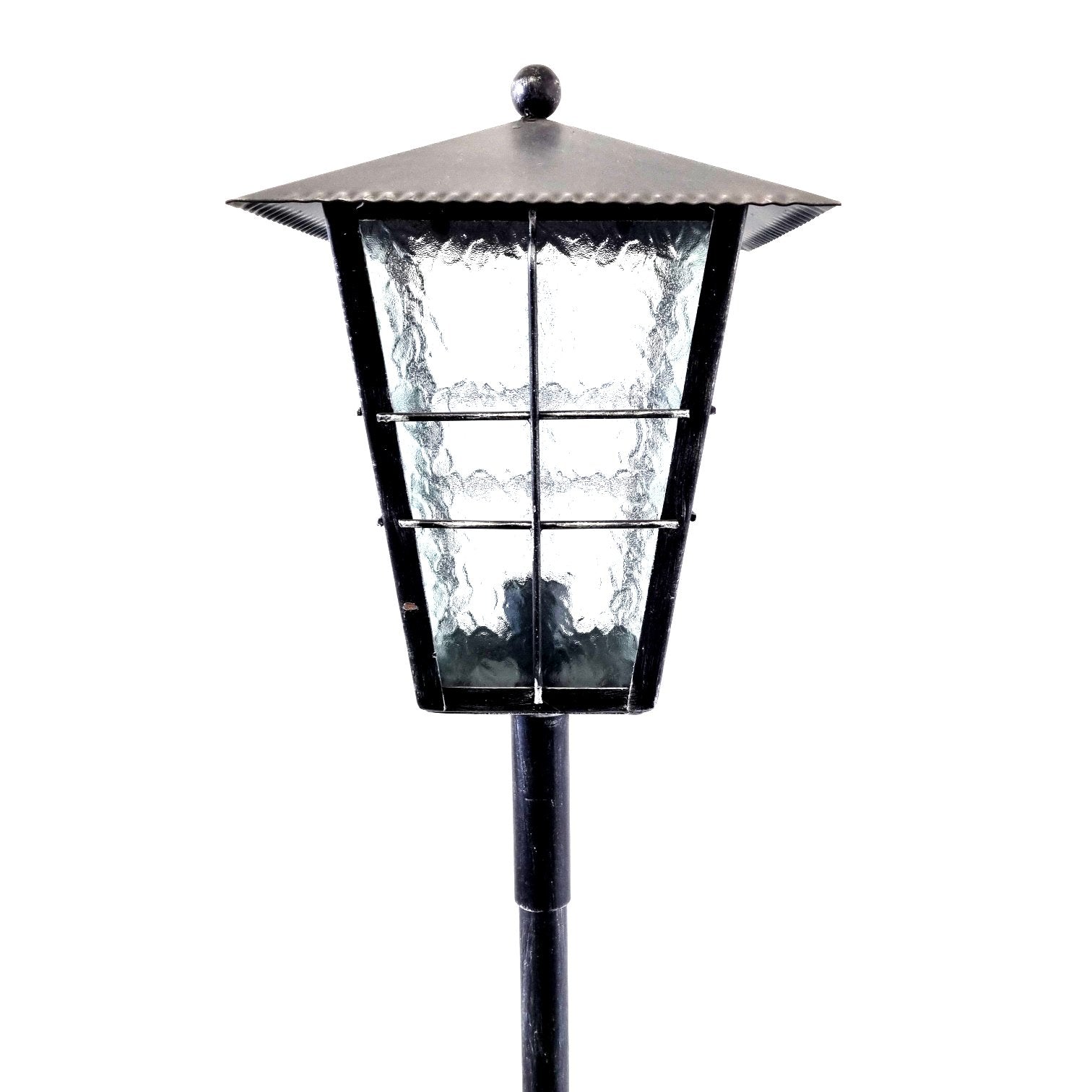 8564 Lanterna a palo in ferro battuto - Lanterna da terra