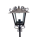 8574 Lanterna a palo in ferro battuto - Lanterna da terra