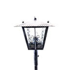 8593 Lanterna a palo in ferro battuto - Lanterna da terra