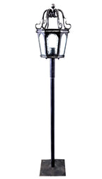 8649 Lanterna a palo in ferro battuto - Lanterna da terra