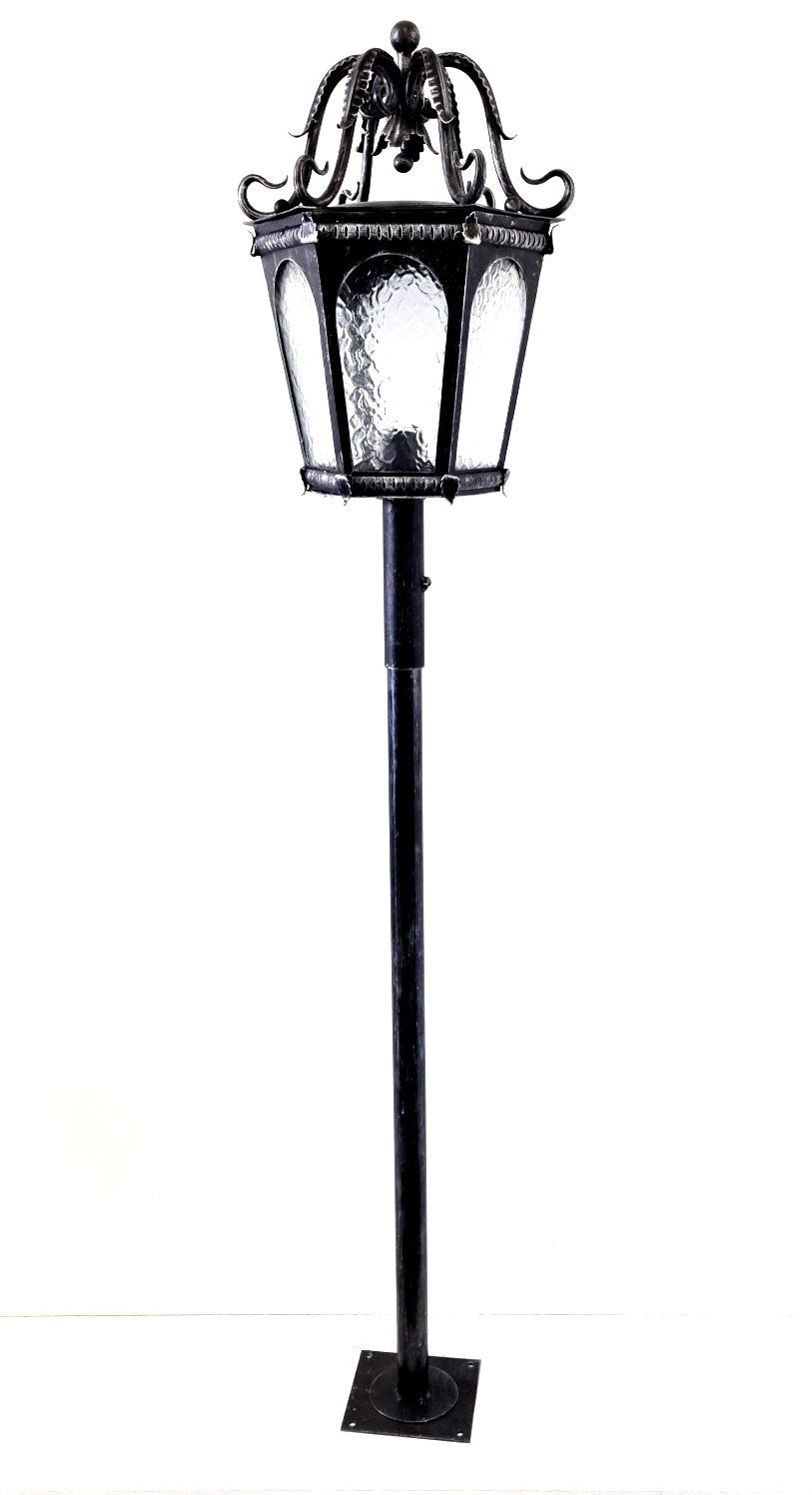 8650 Lanterna a palo in ferro battuto - Lanterna da terra