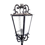 8650/Castello - Lanterna a palo in ferro battuto - Lanterna da terra