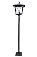 8554/Torino - Lanterna a palo in ferro battuto - Lanterna da terra