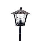 8554/Torino - Lanterna a palo in ferro battuto - Lanterna da terra