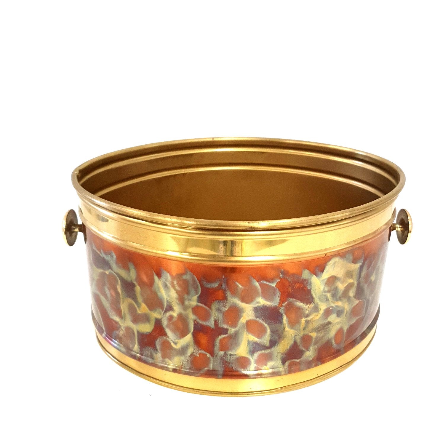 OTT2 Portavaso in ottone bruciato - Portavaso decorativo