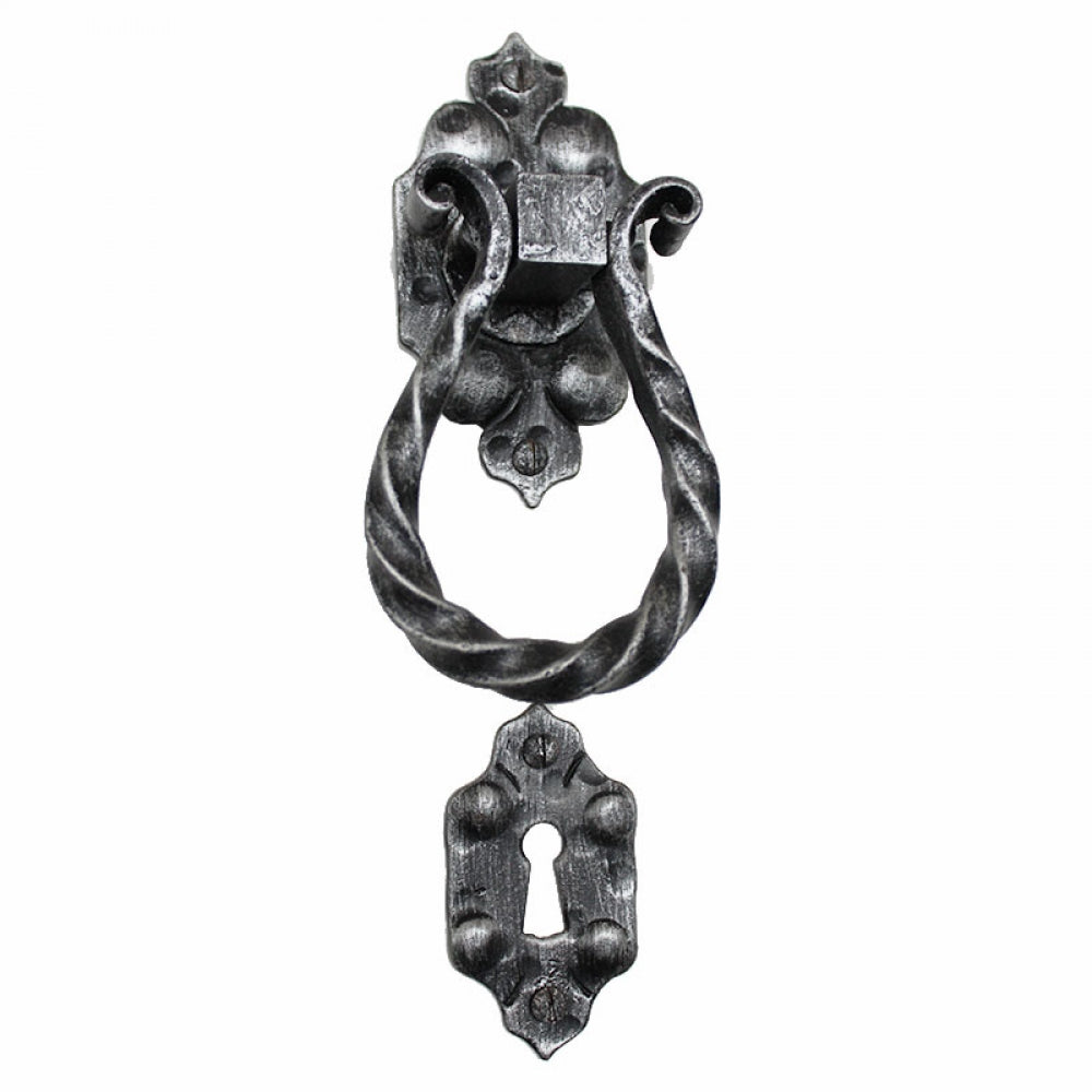 2013 Maniglia con Battente in Ferro Battuto per Porte su Rosetta