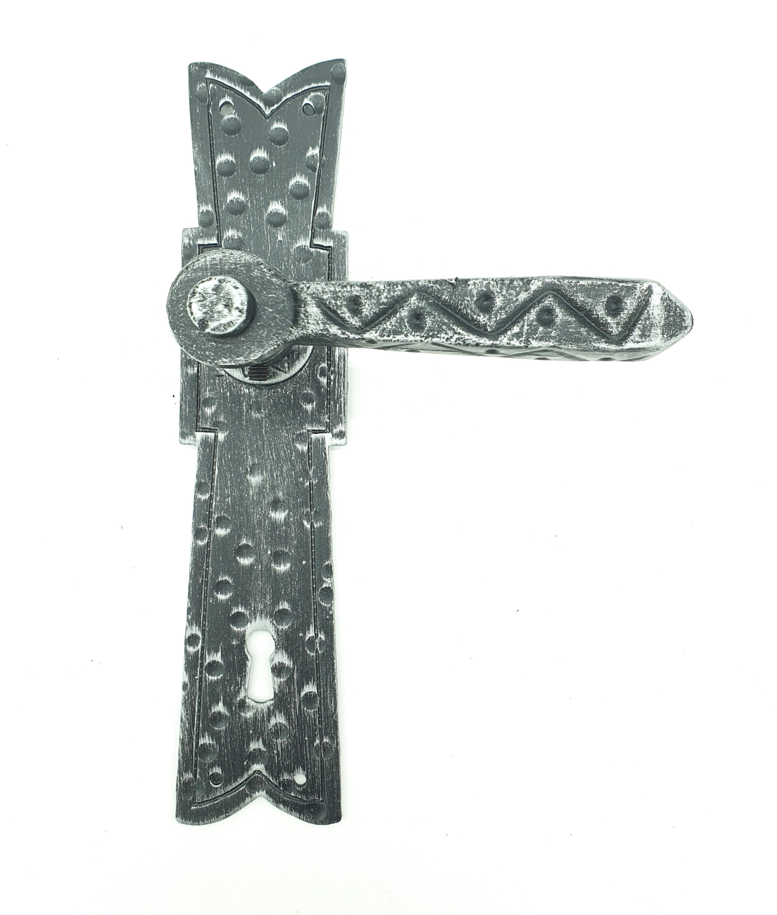 2005 Maniglia in Ferro Battuto per Porte su Placca.