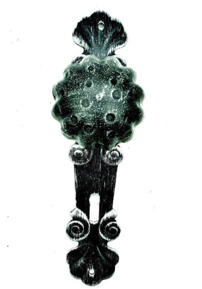 2033 Paio Pomolo in Ferro Battuto per Porte su Placca.