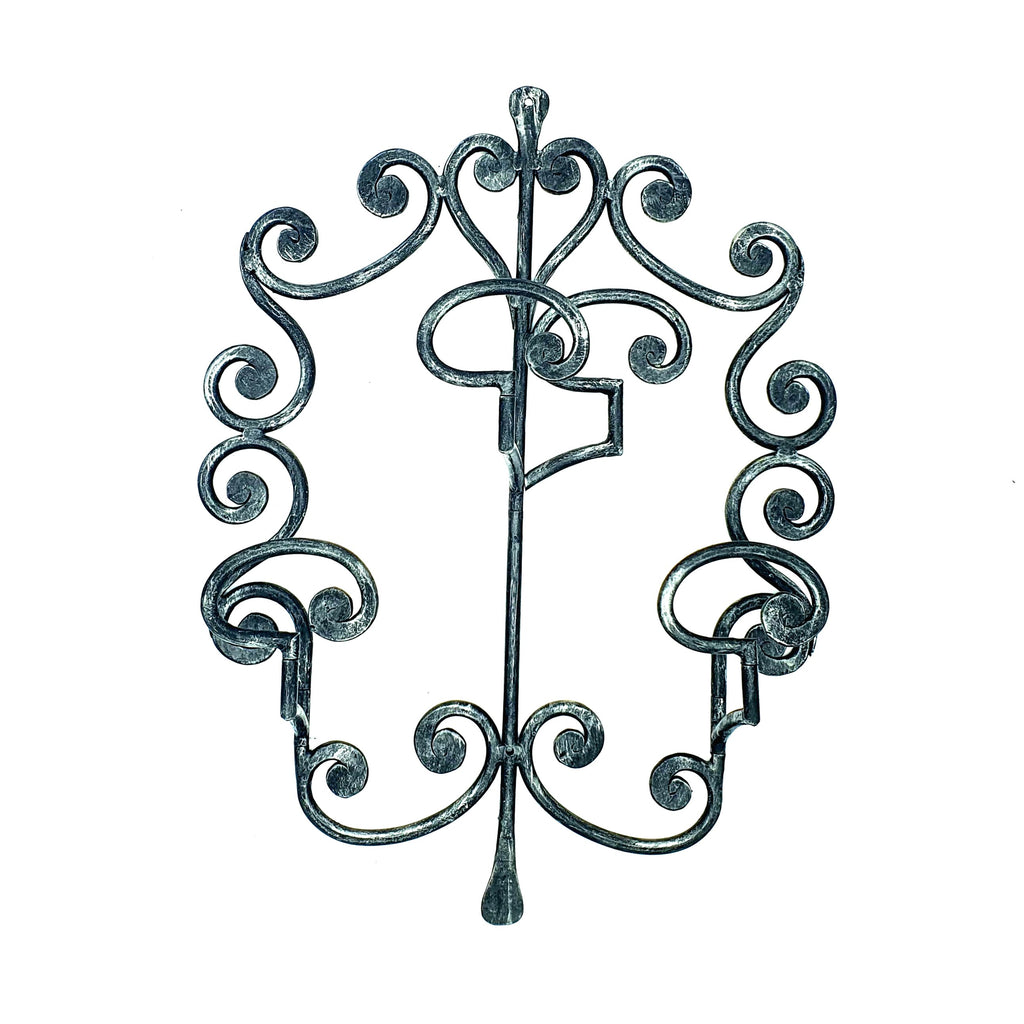 6812 Appendiabiti 3 posti in ferro battuto