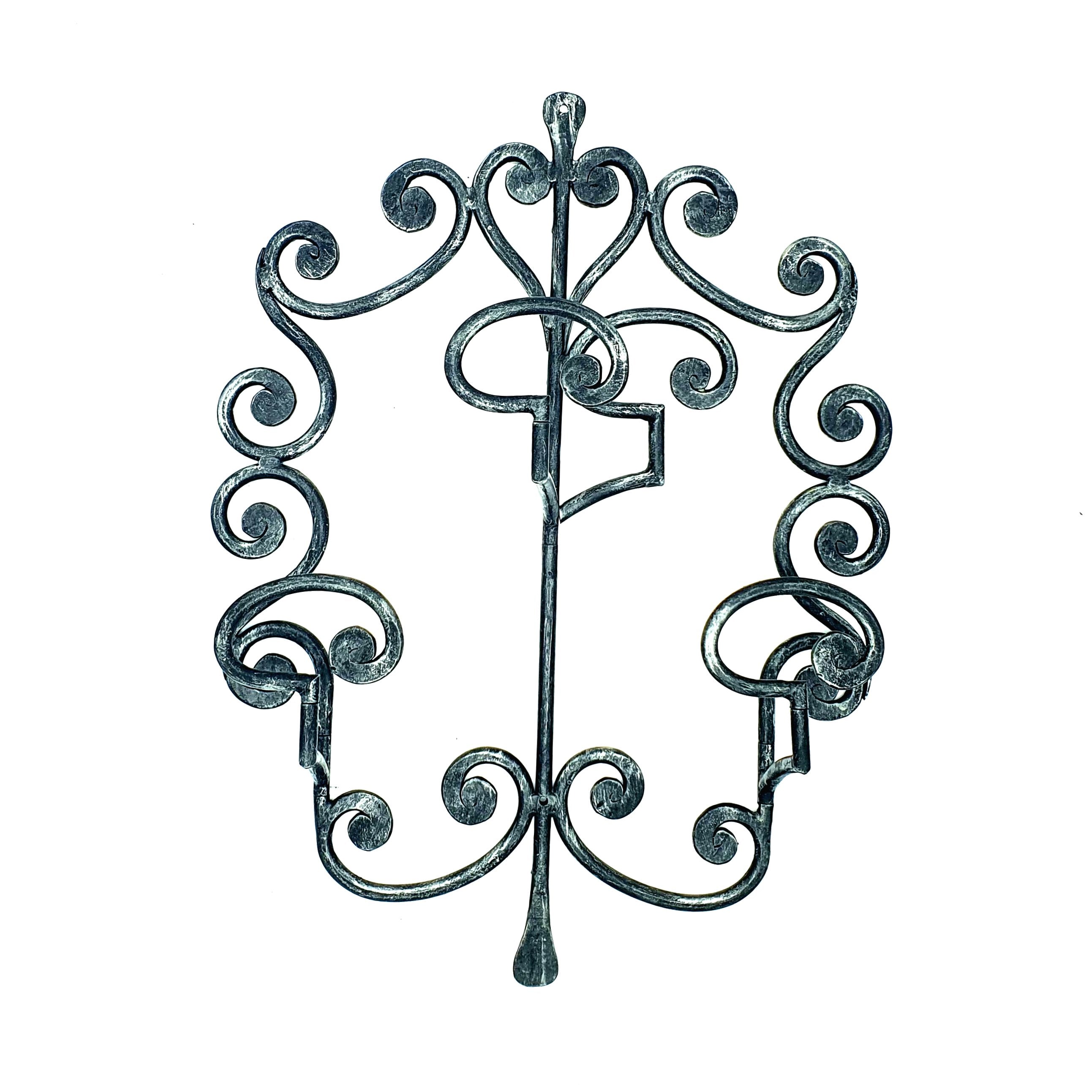 6812 Appendiabiti 3 posti in ferro battuto