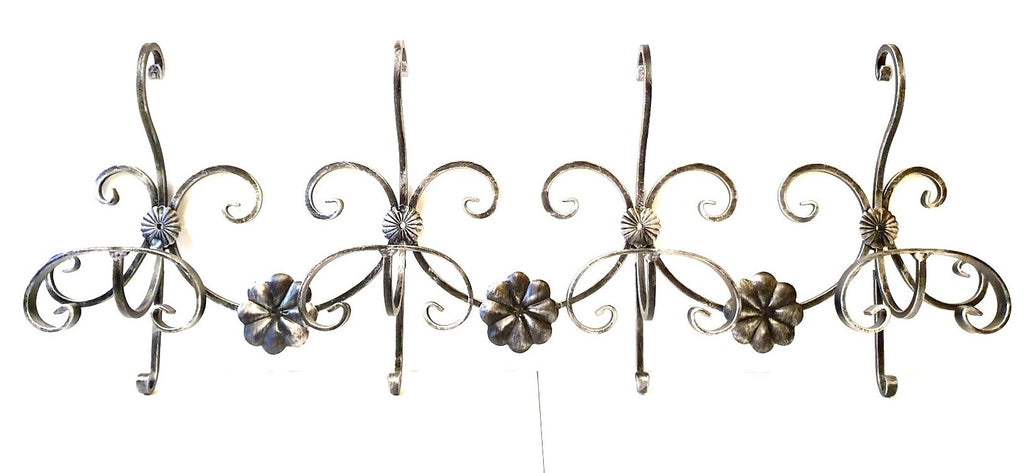 6657 Appendiabiti 4 posti in ferro battuto