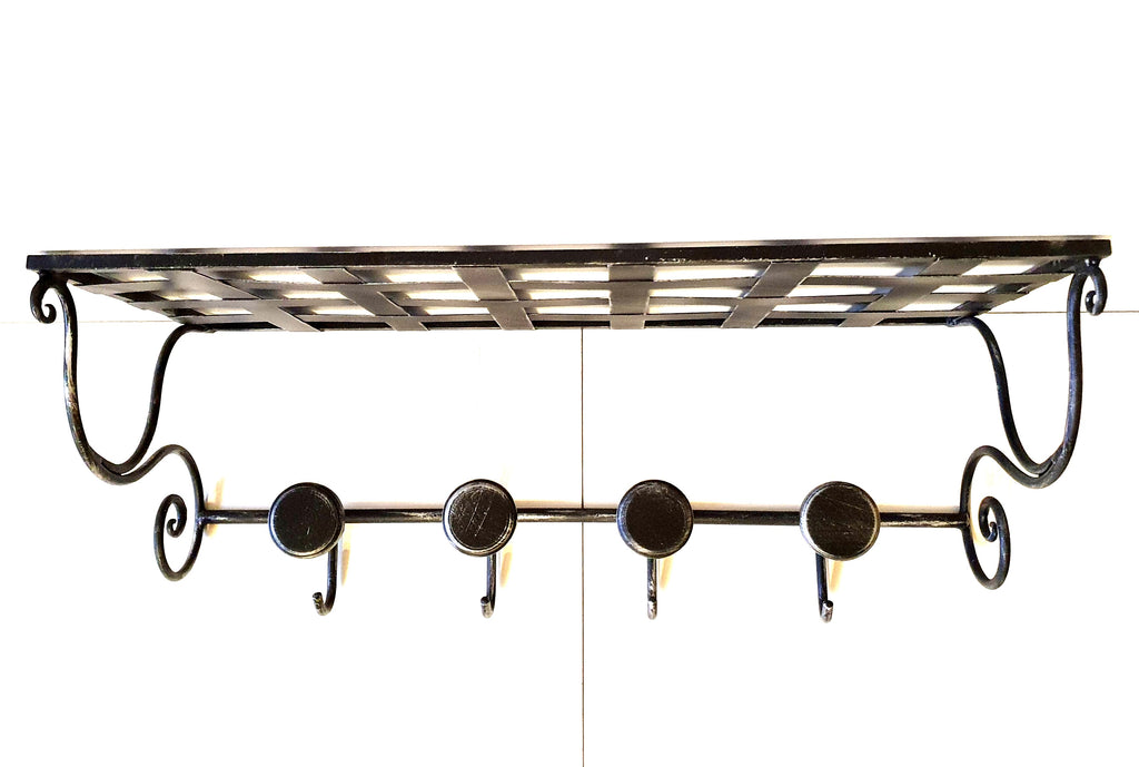 6825 Appendiabiti 4 posti in ferro battuto