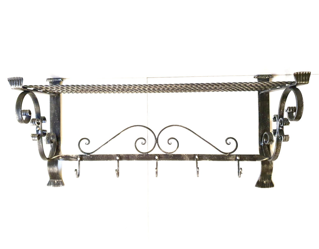 6837 Appendiabiti 5 posti in ferro battuto