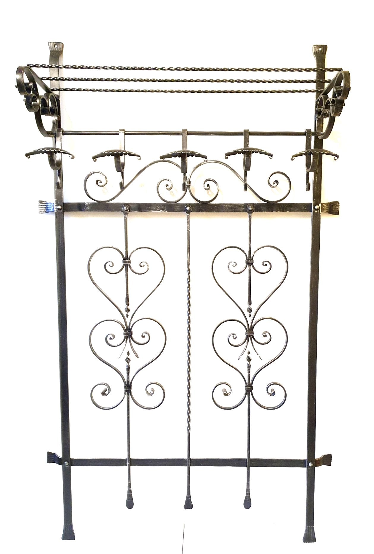 6807 Appendiabiti 5 posti in ferro battuto