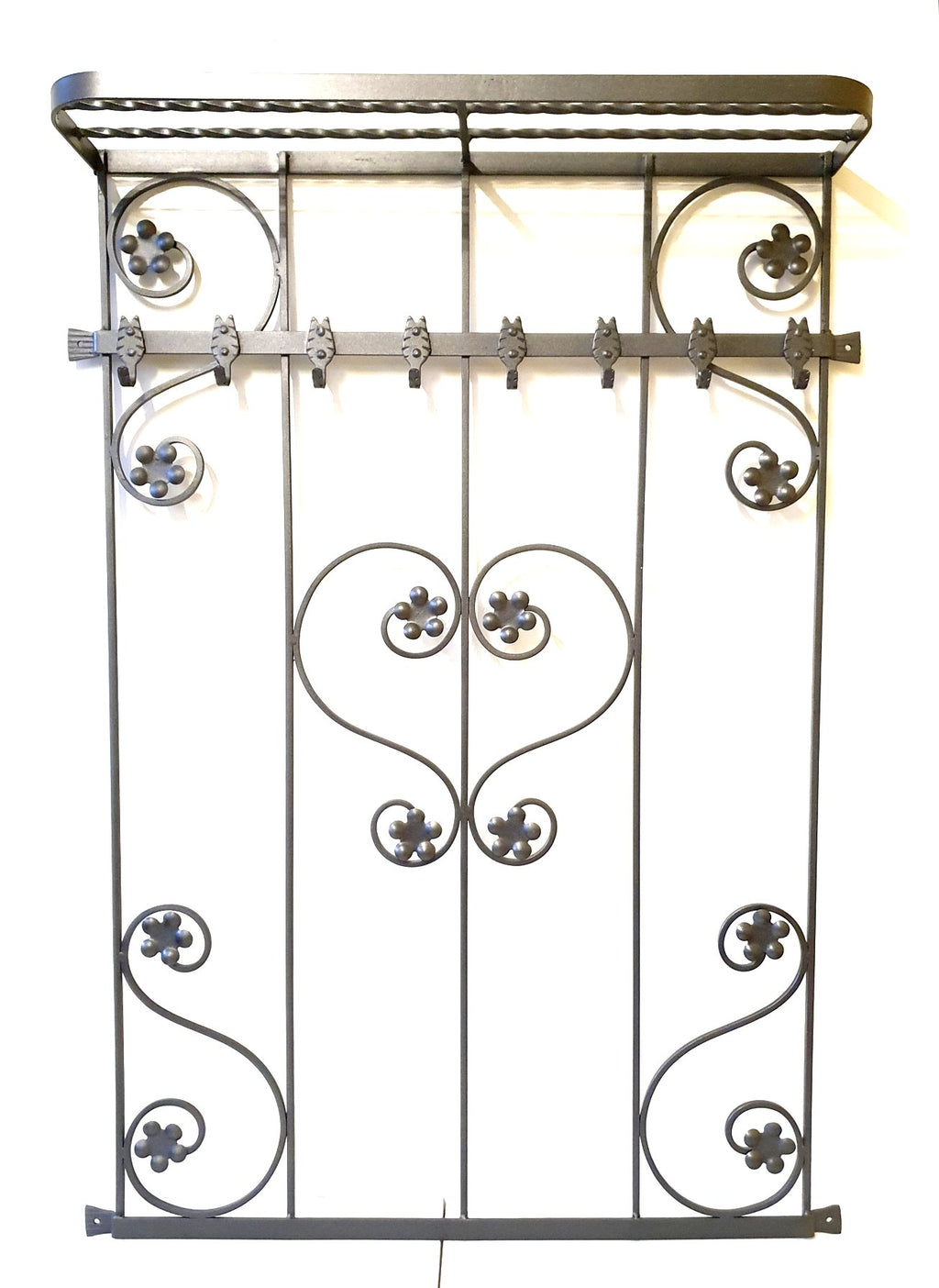 6809 Appendiabiti 8 posti in ferro battuto