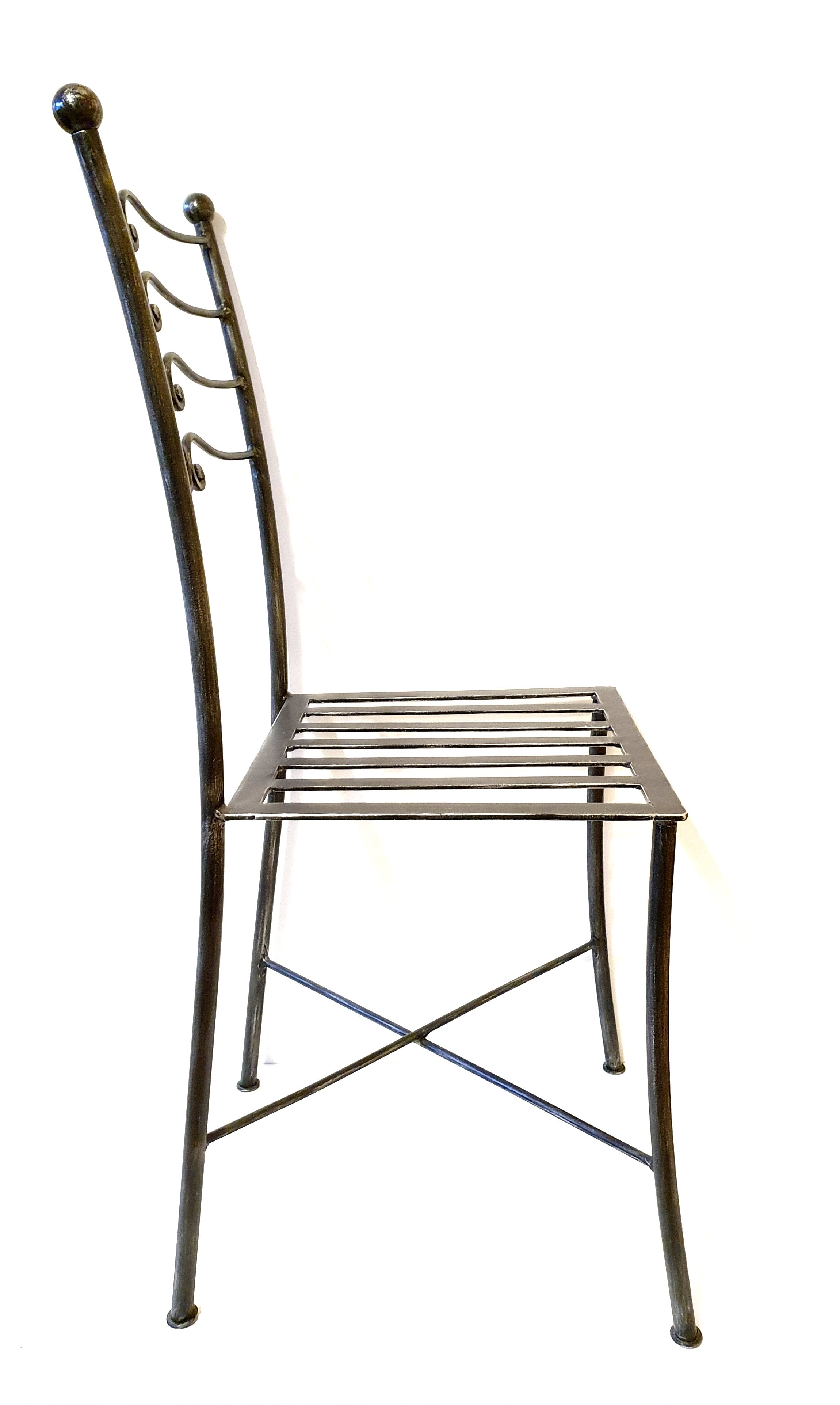 6907 Sedia in ferro battuto