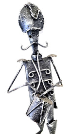 6230/2 Statuetta Tamburello in Ferro Battuto