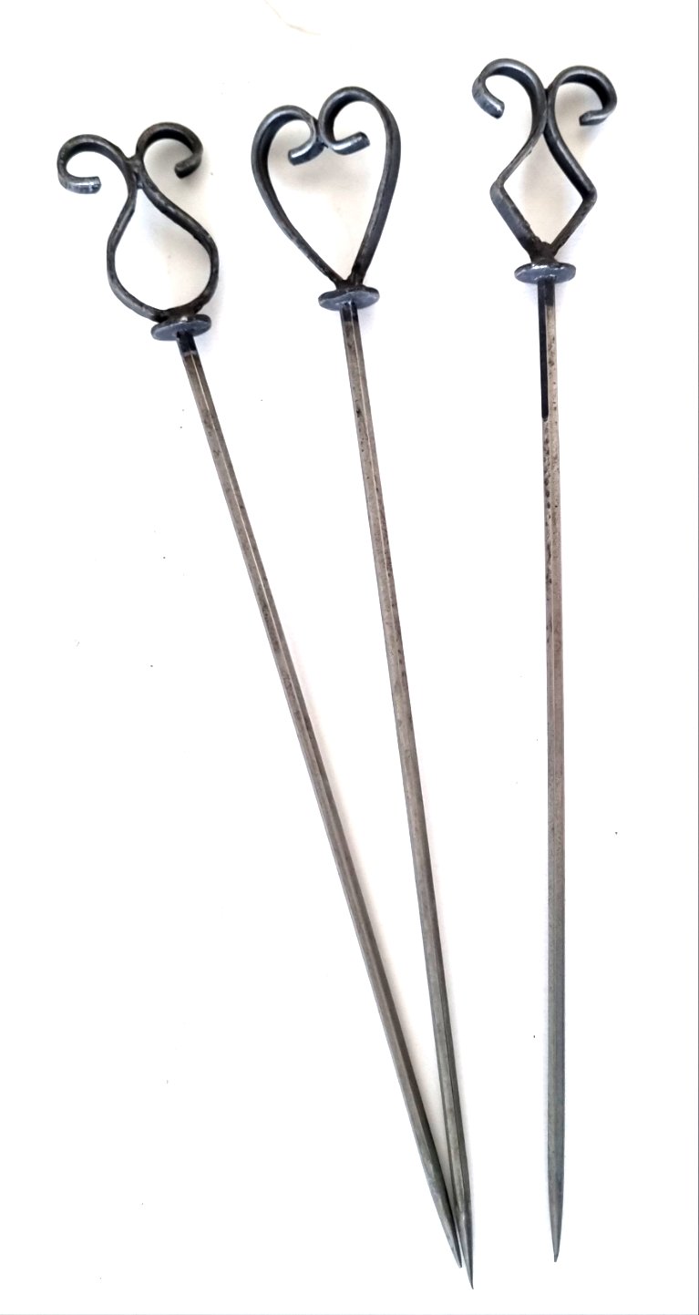 6272 Set 3 accessori per cucina in ferro battuto