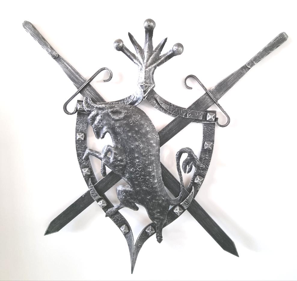 6301 Scudo Toro in Ferro Battuto