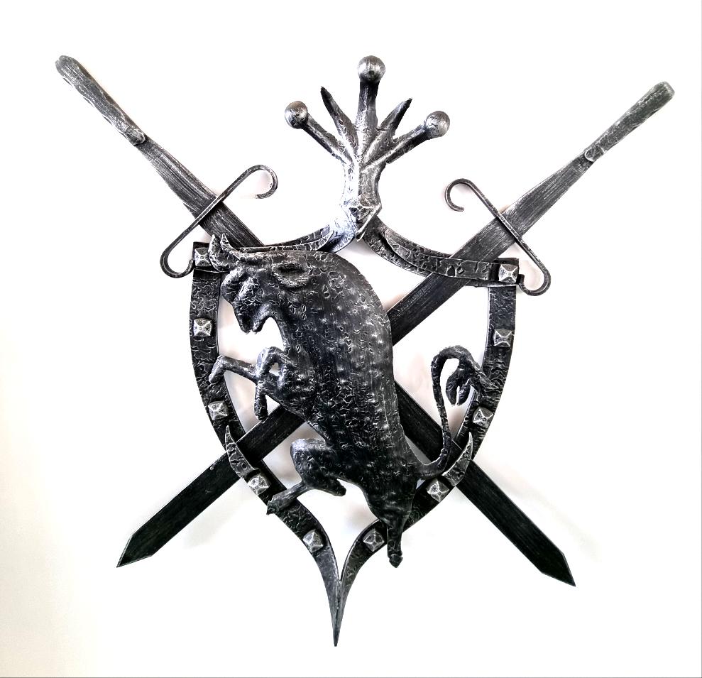 6301 Scudo Toro in Ferro Battuto