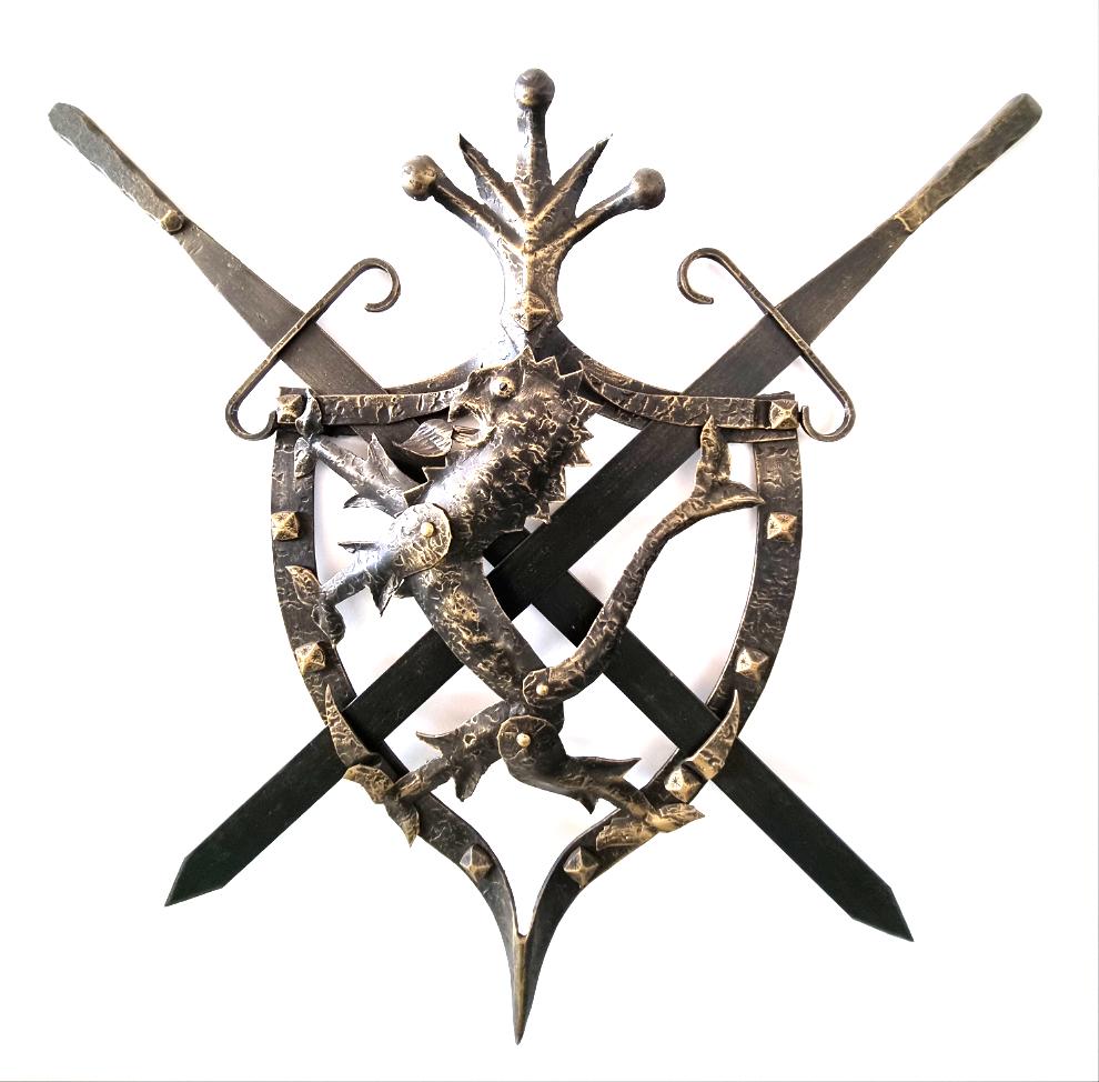 6303 Scudo Leone in Ferro Battuto