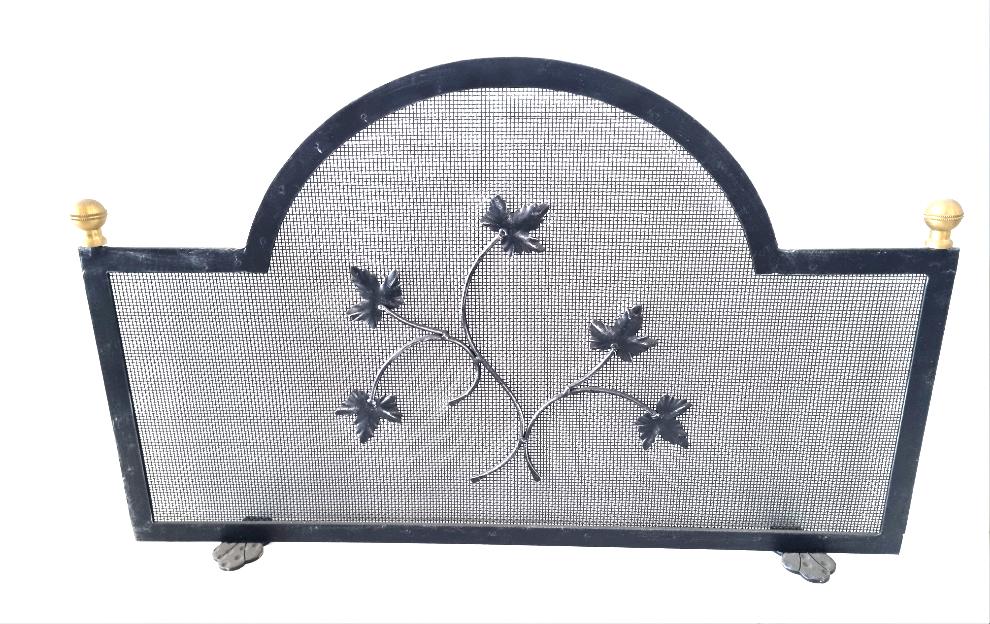 6371.Pic Parascintille per camino in ferro battuto - Schermo camino