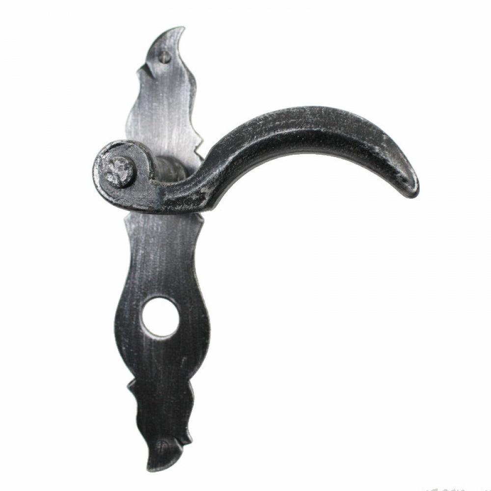 2038 Maniglia in Ferro Battuto per Porte su Placca.