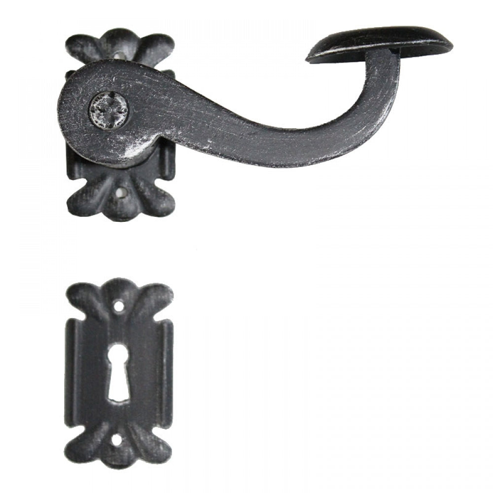 2064 Maniglia in Ferro Battuto per Porte su Rosetta.