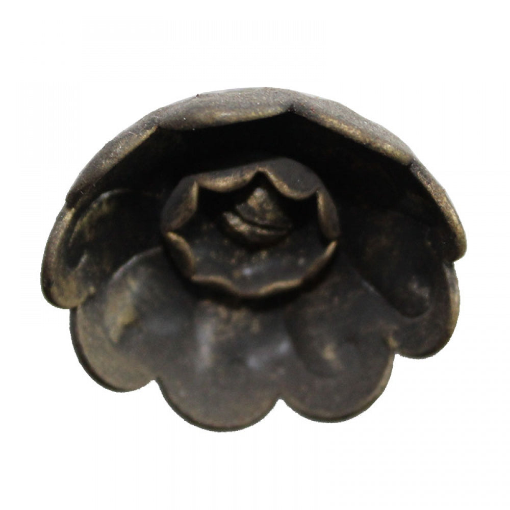 3218 Pomolo Fiore Rosetta in Ferro Battuto per Mobili