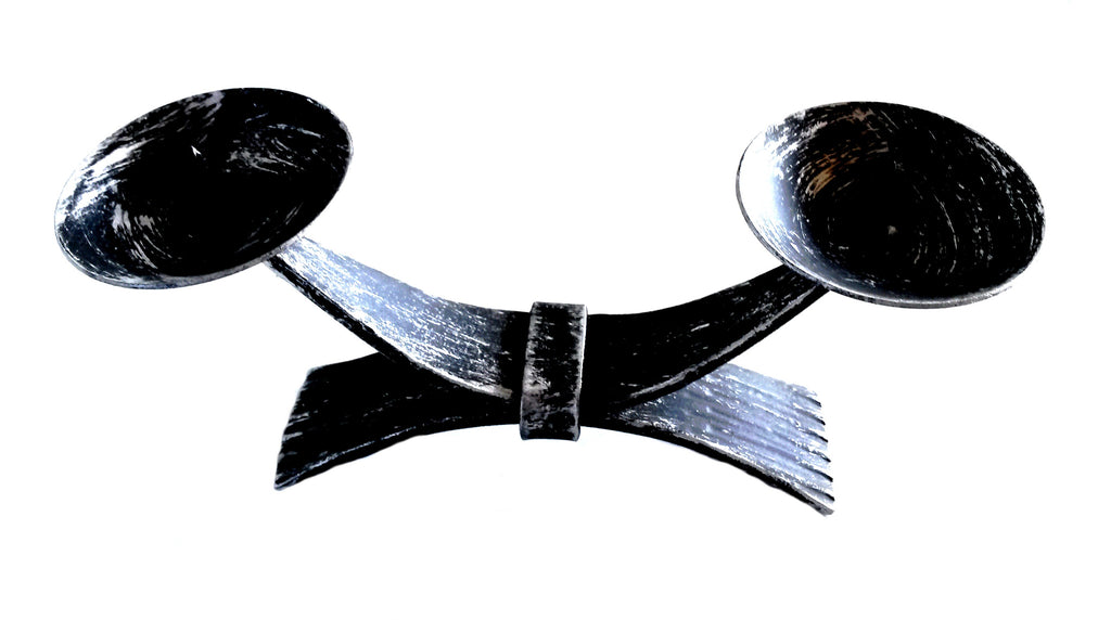 6197 Candeliere in ferro battuto - Portacandele