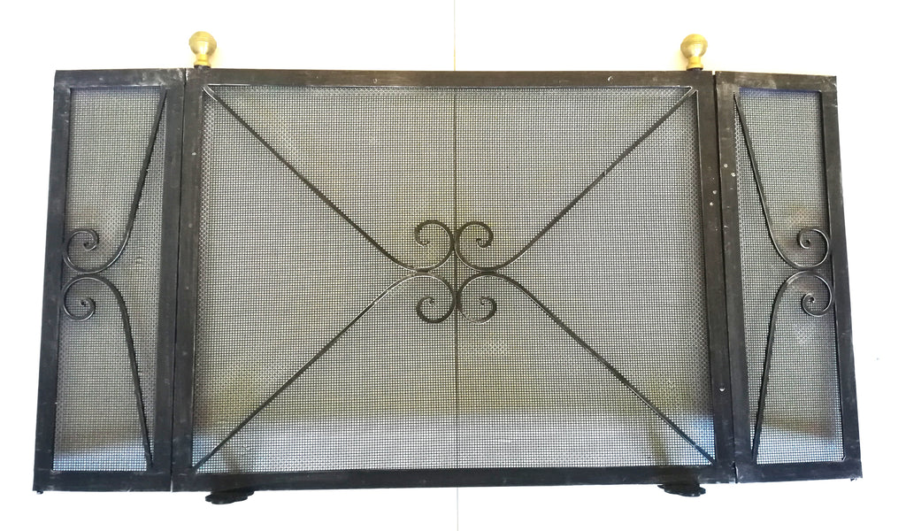 6354 Parascintille per camino in ferro battuto - Schermo camino