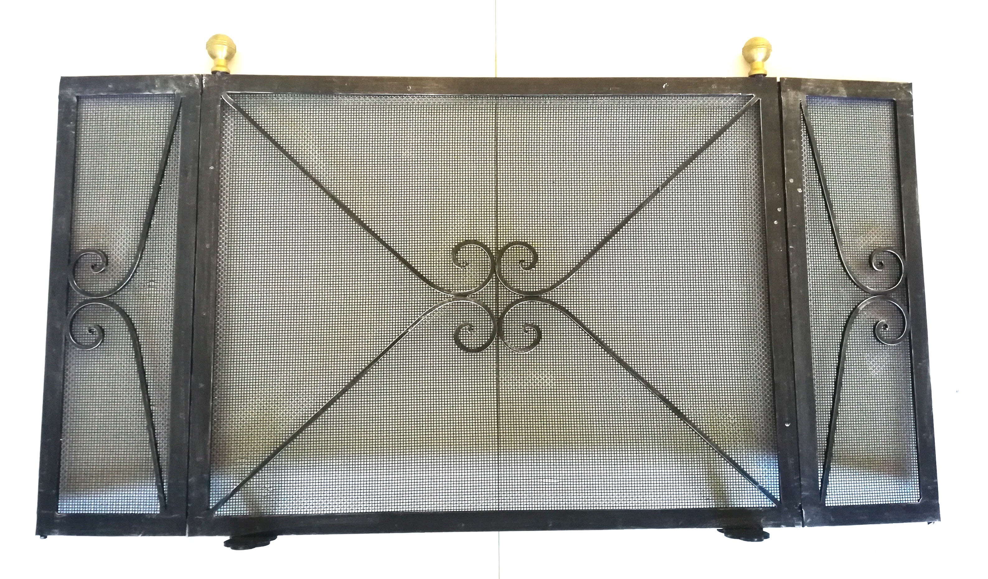 6354 Parascintille per camino in ferro battuto - Schermo camino