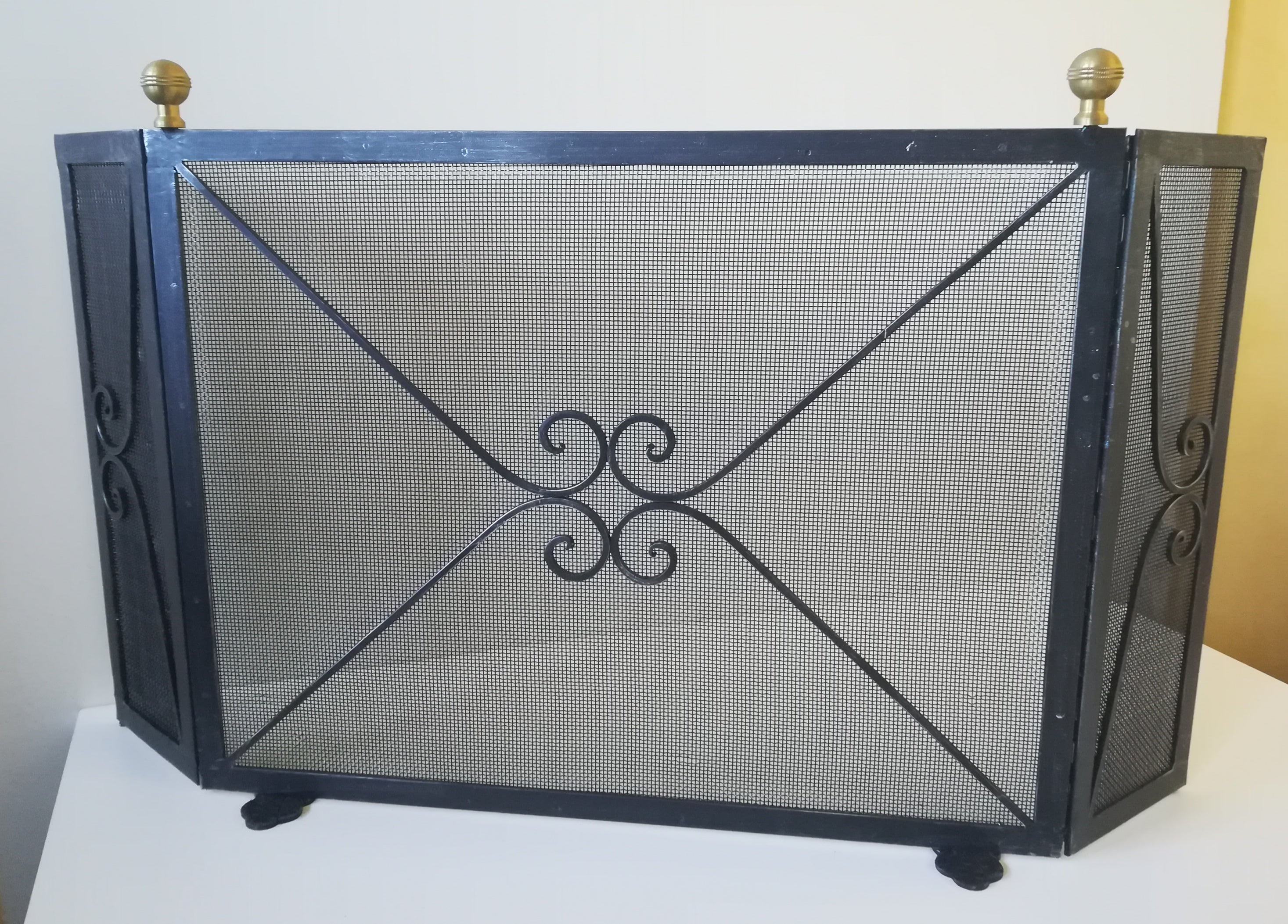 6354 Parascintille per camino in ferro battuto - Schermo camino