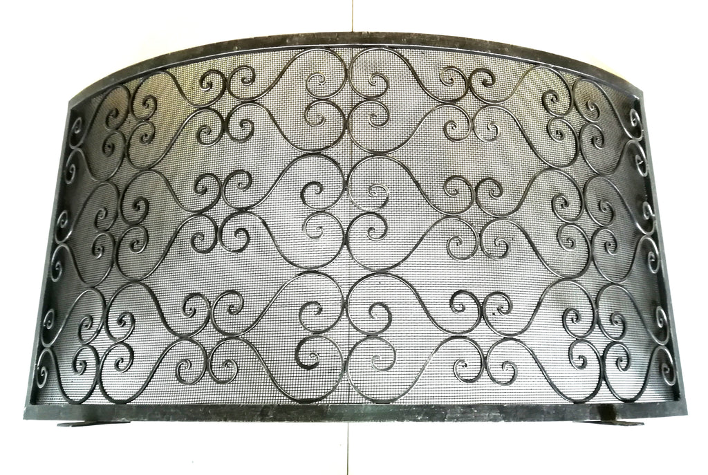 6362 Parascintille per camino in ferro battuto - Schermo camino