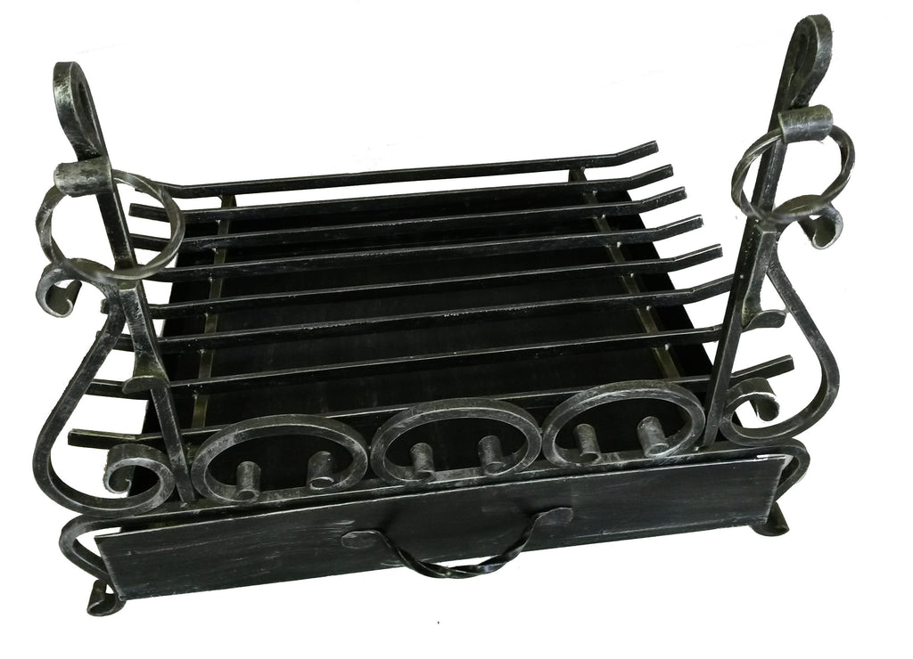 6512 Alari per camino - Brucialegna con cassetta