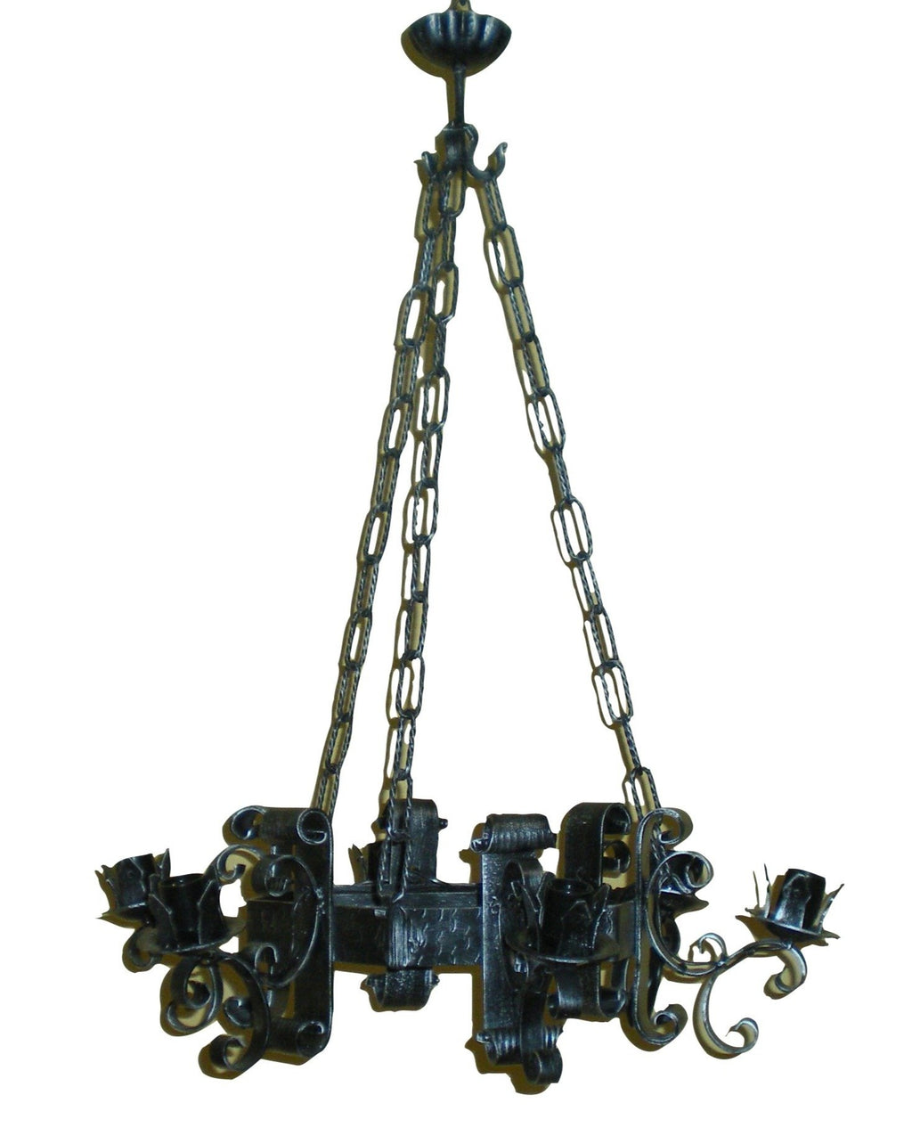 8002 Lampadario in ferro battuto a 6 luci