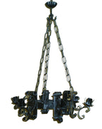 8002 Lampadario in ferro battuto a 6 luci