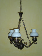 8018 Lampadario in ferro battuto a 3 luci