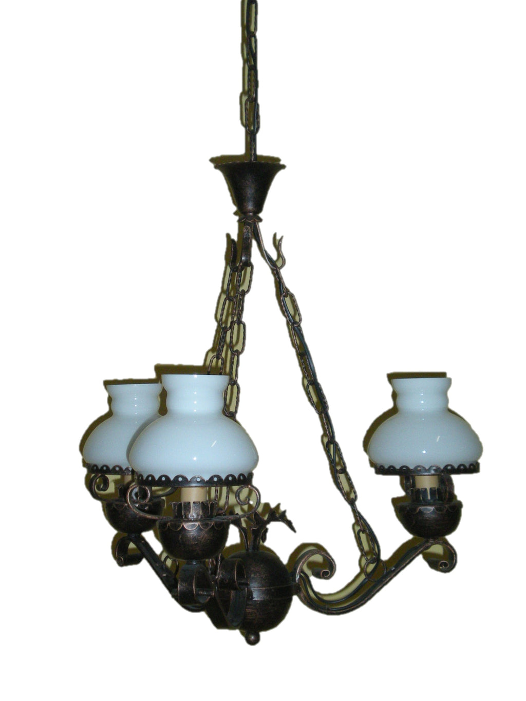 8018 Lampadario in ferro battuto a 3 luci