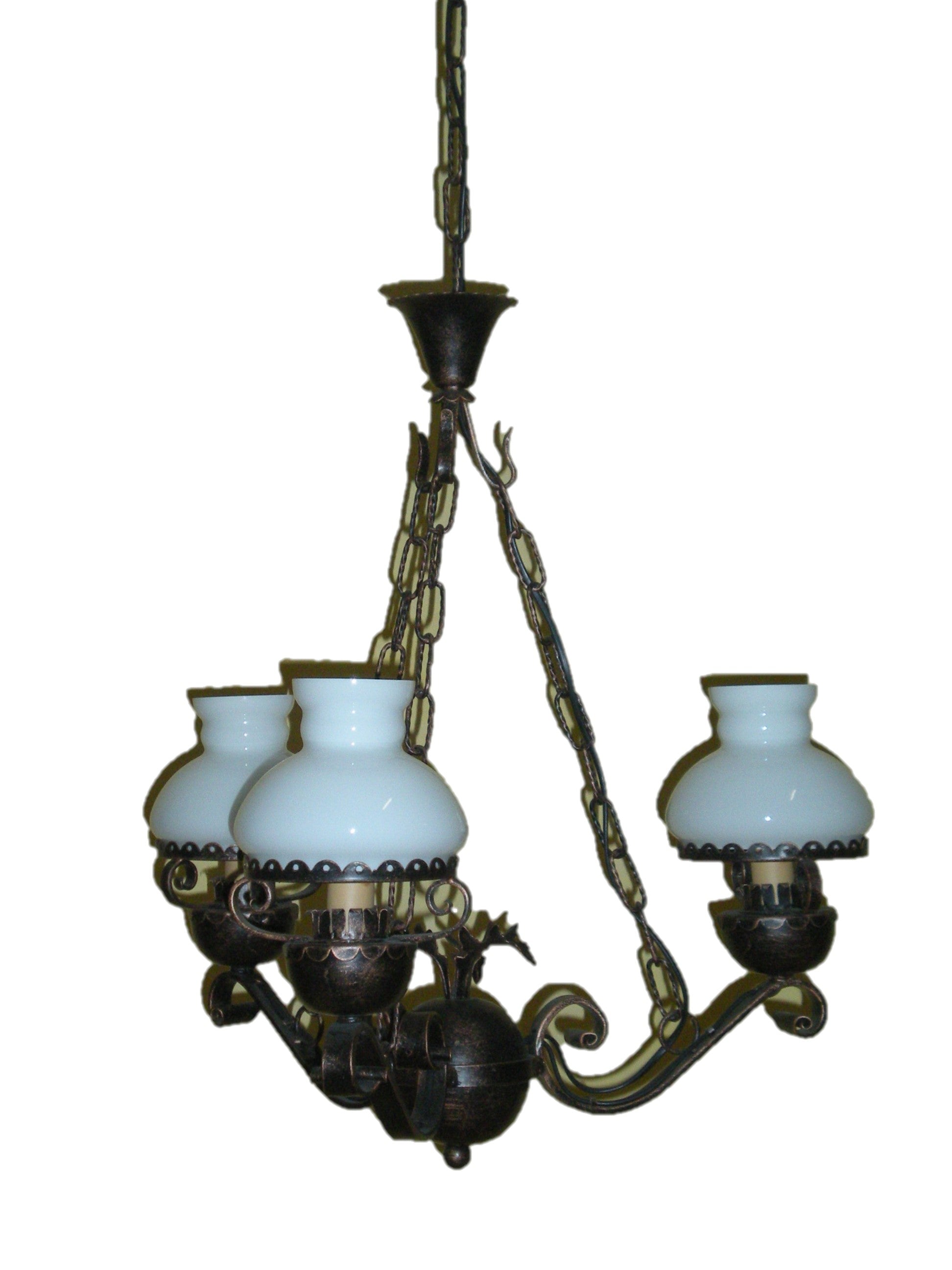 8018 Lampadario in ferro battuto a 3 luci