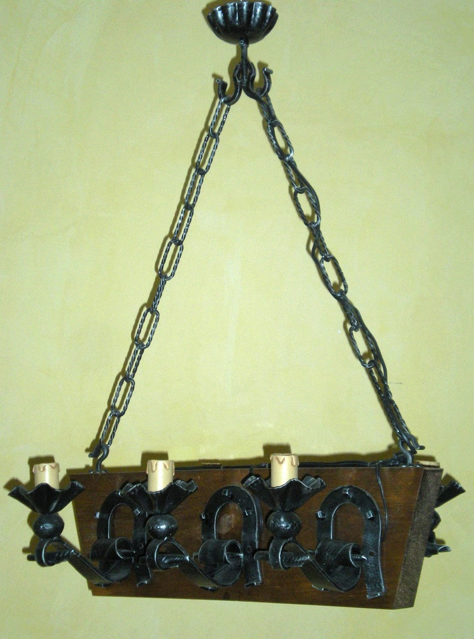 8033 Lampadario in ferro battuto a 6 luci