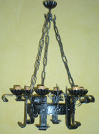 8037 Lampadario in ferro battuto a 6 luci