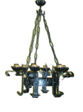 8037 Lampadario in ferro battuto a 6 luci
