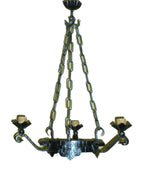 8039 Lampadario in ferro battuto a 3 luci