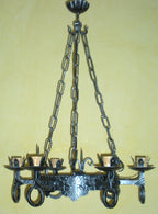 8041 Lampadario in ferro battuto a 6 luci