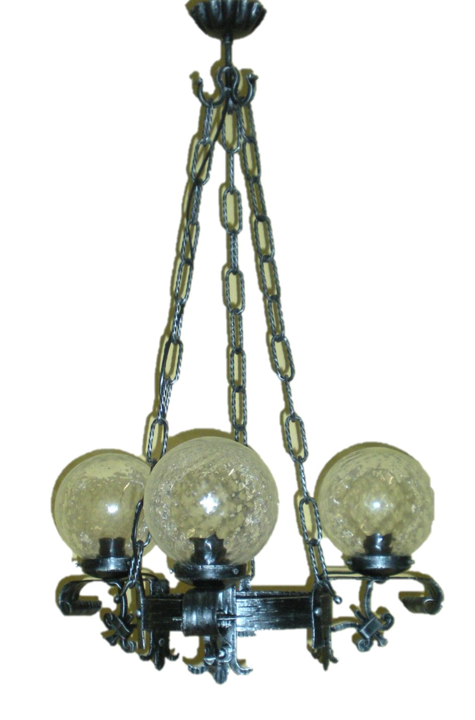 8044 Lampadario in ferro battuto a 3 luci